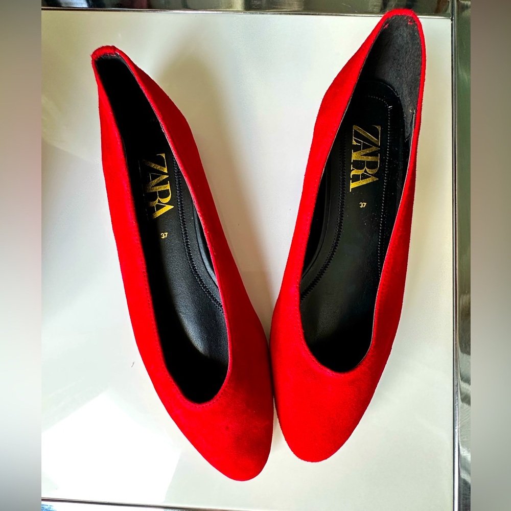 Zara flats | Size 6 | Red